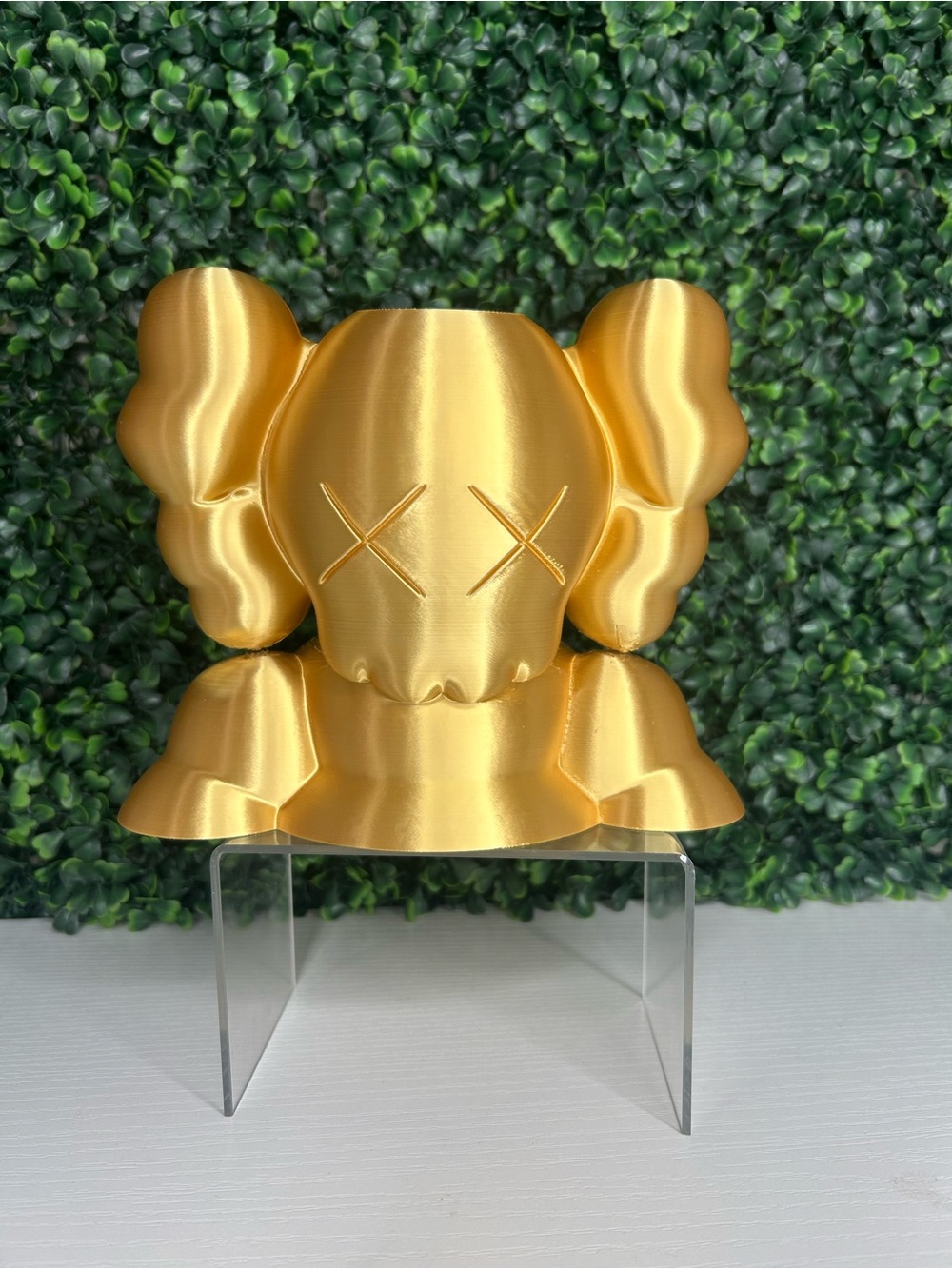 Gold Decorative KAWS-Inspired Sculpture for Home Accents - Picture 2 of 3